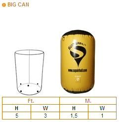 Kit 25 Sup'airball bunkers! - Dimensiunile sunt: BIG CAN: H: 1,5m, W: 1m - Oferte echipamente
