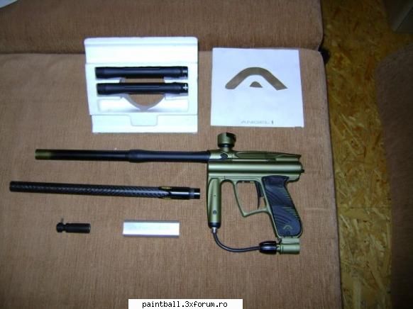 vand arma de paintball angel one 2008 - arma vine cu 3 tevi de diferite marimi + o teava stiffi de